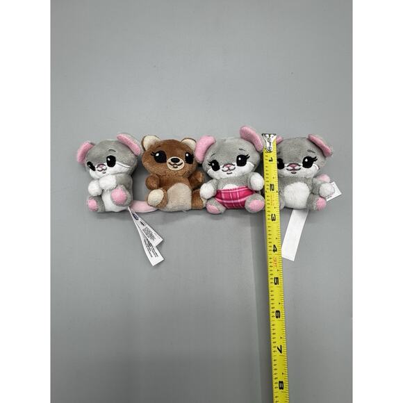 Tiny Tukkins Mini 4 Baby Mouse & 1 Squirrel Plush Lot W/ Set Of Cribs & Chair - Picture 3 of 16